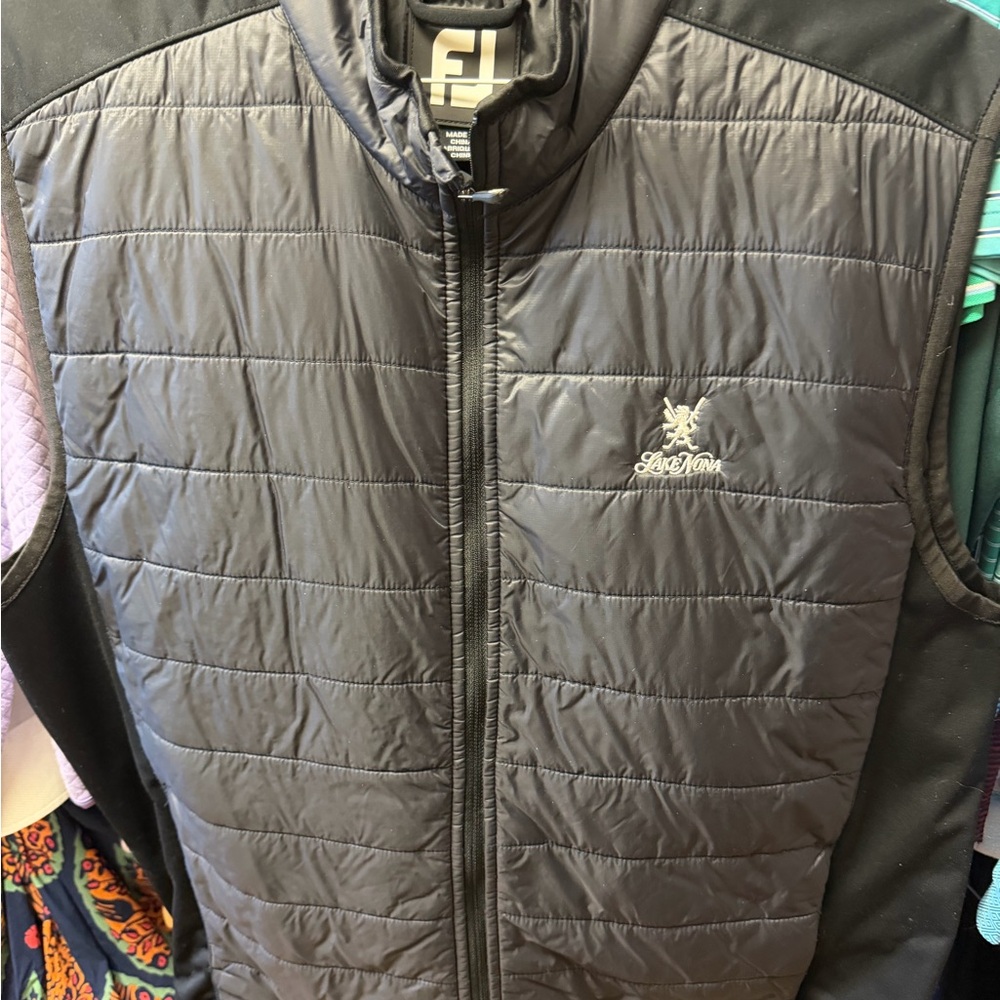 Footjoy Men's Black Puffer Golf Vest - L